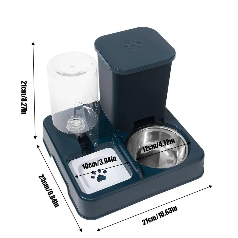 2 in 1 Automatic Pet Feeder Cat Feeder and Water Dispenser Portable Automatic Feeders Non-Slip Pet Bowl Pet Supplies for Cat Dog