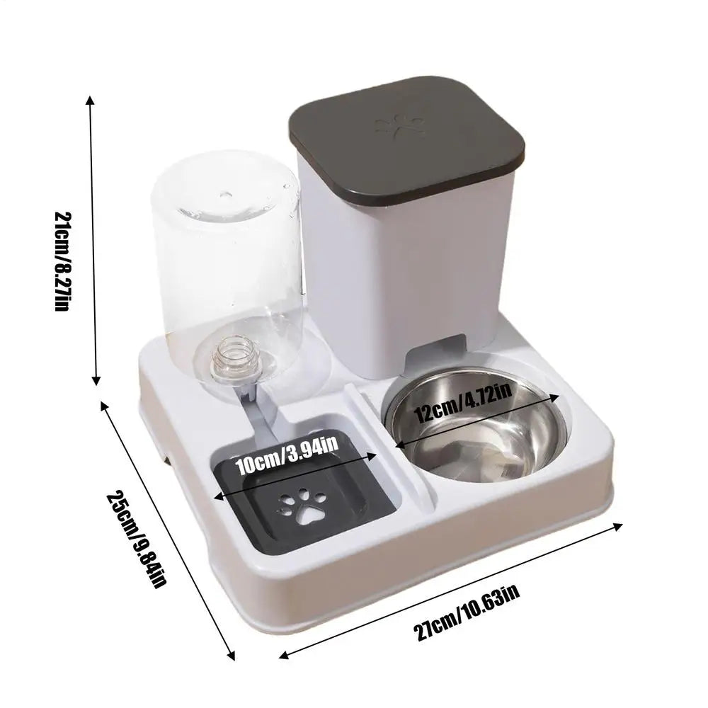 2 in 1 Automatic Pet Feeder Cat Feeder and Water Dispenser Portable Automatic Feeders Non-Slip Pet Bowl Pet Supplies for Cat Dog