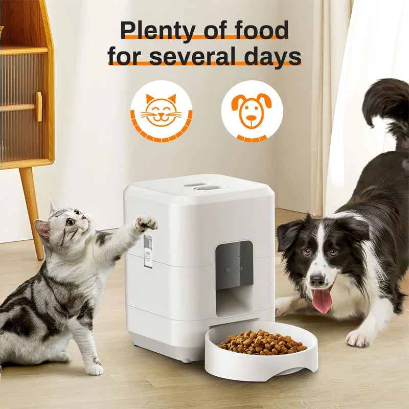 2025 New 2L Pet Feeder Intelligent Automatic Pet Feeder Wifi Application Smart Dry Food Pet Cat Bowl Dog Bowl Home Pet Supplies