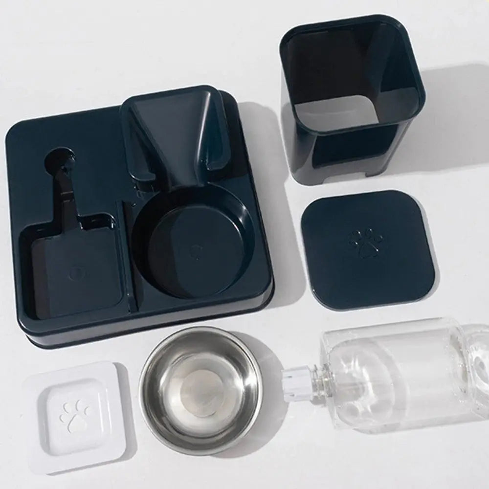 2 in 1 Automatic Pet Feeder Cat Feeder and Water Dispenser Portable Automatic Feeders Non-Slip Pet Bowl Pet Supplies for Cat Dog