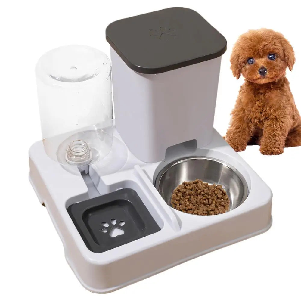 2 in 1 Automatic Pet Feeder Cat Feeder and Water Dispenser Portable Automatic Feeders Non-Slip Pet Bowl Pet Supplies for Cat Dog