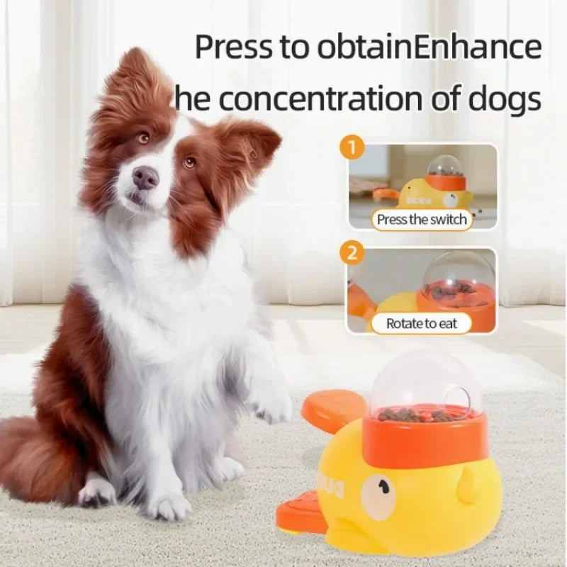 "Hands-On Duck Pet Toy Feeder - Eco-Friendly Design with Non-Toxic Paint, Stimulates Natural Foraging Instincts"