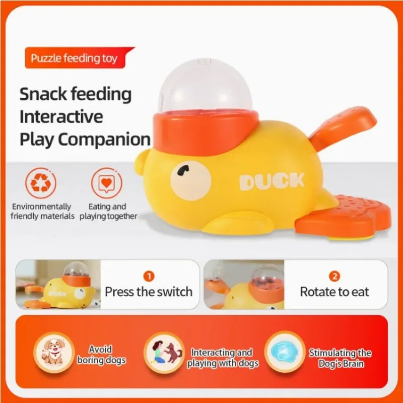 "Hands-On Duck Pet Toy Feeder - Eco-Friendly Design with Non-Toxic Paint, Stimulates Natural Foraging Instincts"
