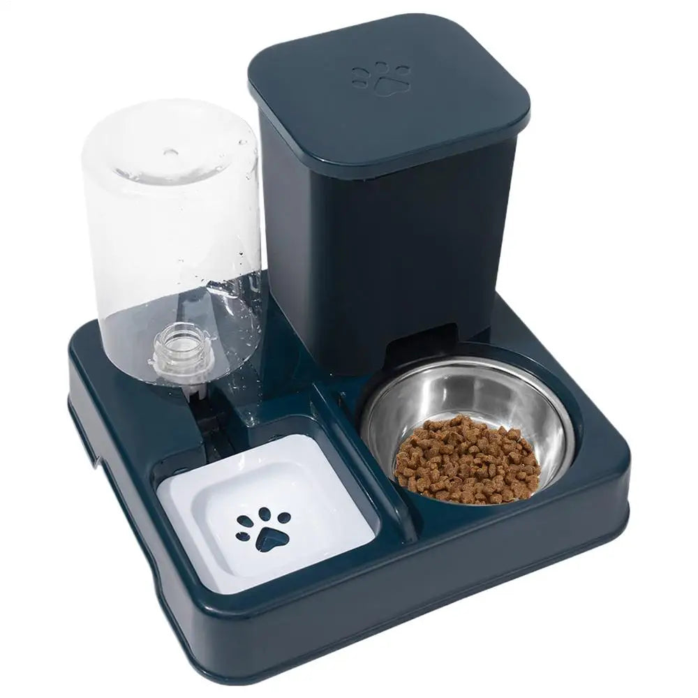 2 in 1 Automatic Pet Feeder Cat Feeder and Water Dispenser Portable Automatic Feeders Non-Slip Pet Bowl Pet Supplies for Cat Dog